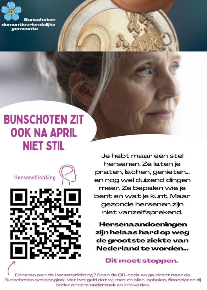 Doneren aan de Hersenstichting Scan de QR-code en ga direct naar de Bunschoten actiepagina!